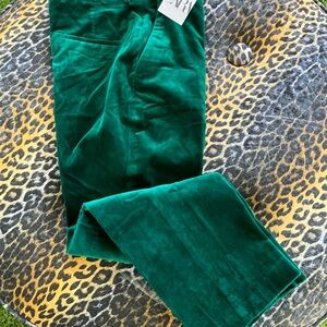 ZARA Emerald Green Velvet Pants (Trousers)